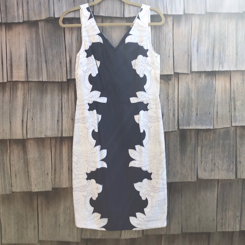 Fleur de Lis accented midi dress